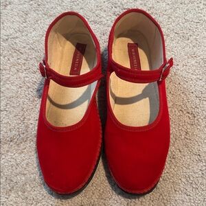 Vibi Venezia Red Mary Jane Flats